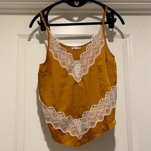 Yellow mustard crop top from Free People